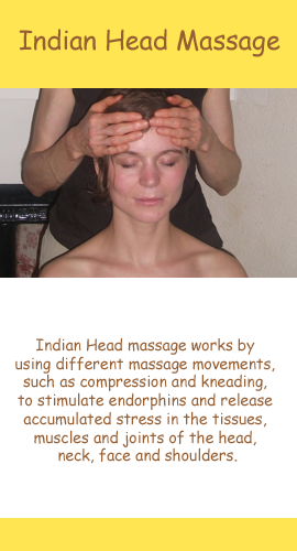 Indian Head Massage client